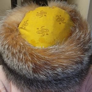 Crystal fox fur head band